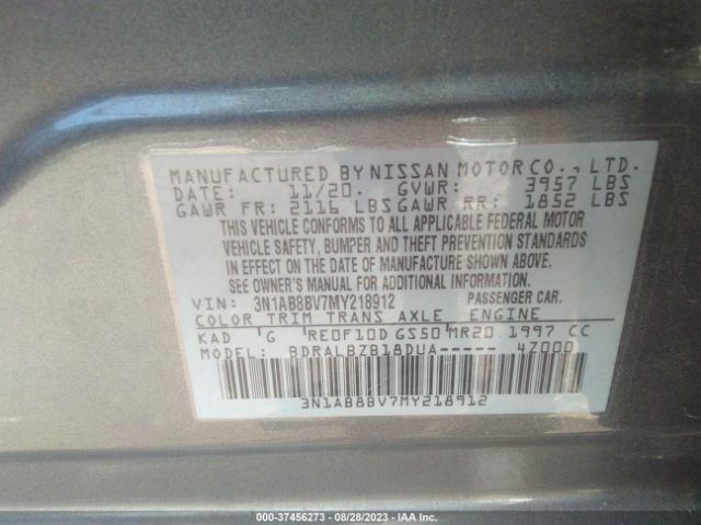 Photo 8 VIN: 3N1AB8BV7MY218912 - NISSAN SENTRA 