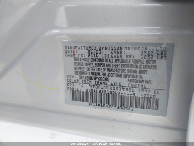 Photo 8 VIN: 3N1AB8BV7PY300983 - NISSAN SENTRA 