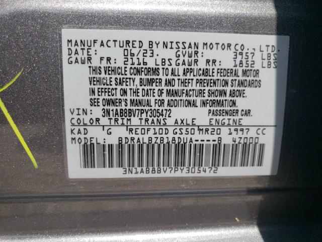 Photo 11 VIN: 3N1AB8BV7PY305472 - NISSAN SENTRA S 