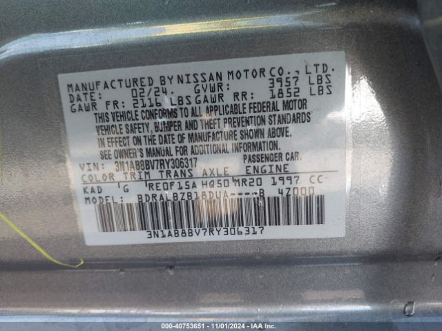 Photo 8 VIN: 3N1AB8BV7RY306317 - NISSAN SENTRA 