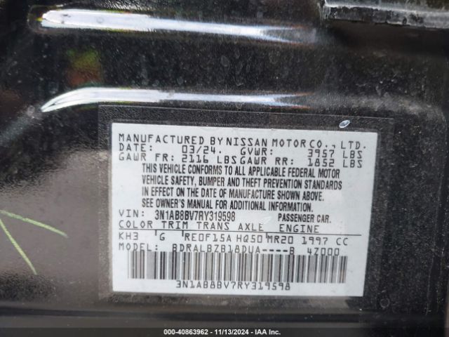 Photo 8 VIN: 3N1AB8BV7RY319598 - NISSAN SENTRA 