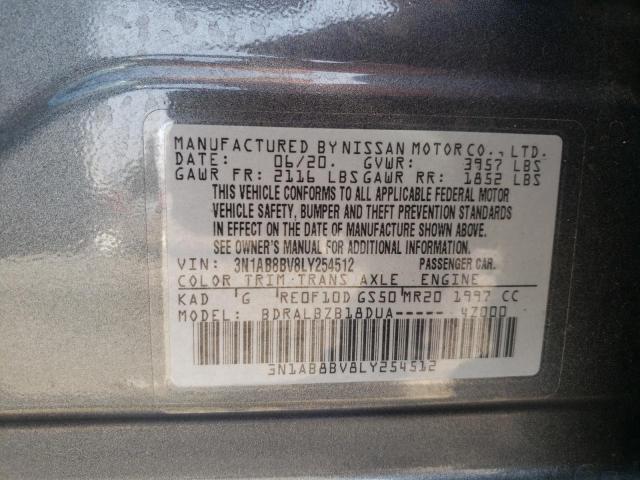 Photo 9 VIN: 3N1AB8BV8LY254512 - NISSAN SENTRA S 