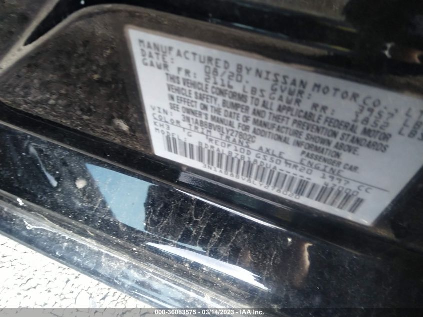 Photo 8 VIN: 3N1AB8BV8LY278020 - NISSAN SENTRA 