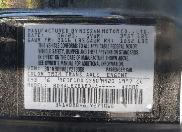 Photo 8 VIN: 3N1AB8BV8LY279068 - NISSAN SENTRA 