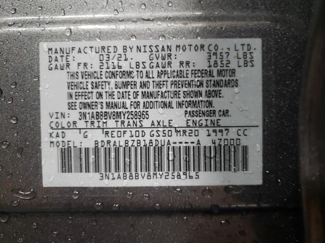 Photo 11 VIN: 3N1AB8BV8MY258965 - NISSAN SENTRA S 