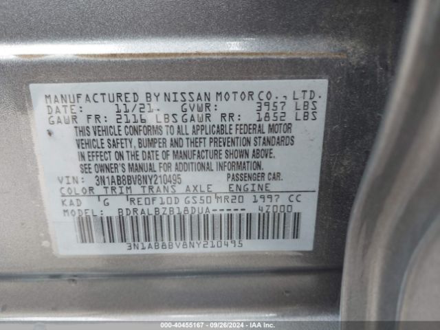 Photo 8 VIN: 3N1AB8BV8NY210495 - NISSAN SENTRA 