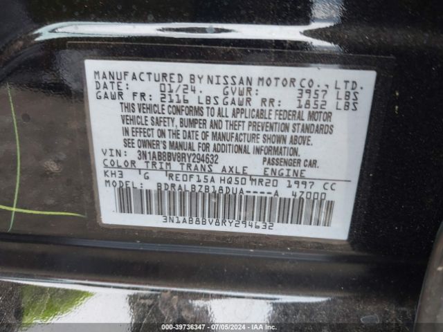 Photo 8 VIN: 3N1AB8BV8RY294632 - NISSAN SENTRA 