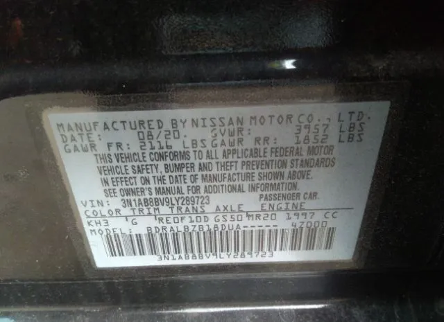 Photo 8 VIN: 3N1AB8BV9LY289723 - NISSAN SENTRA 