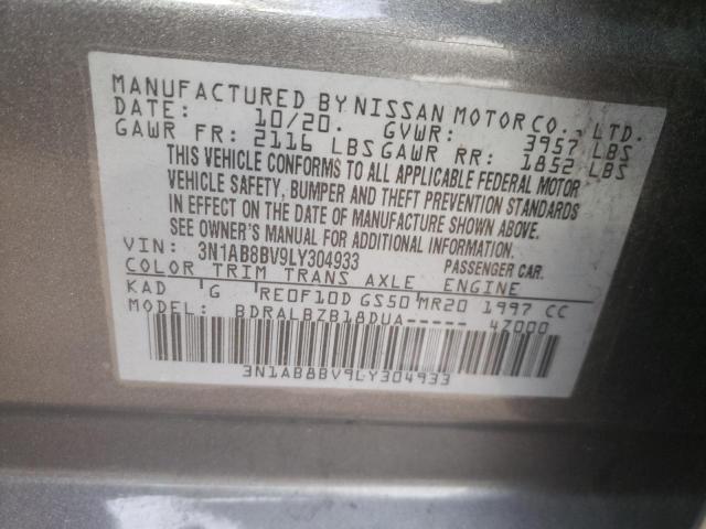 Photo 11 VIN: 3N1AB8BV9LY304933 - NISSAN SENTRA S 