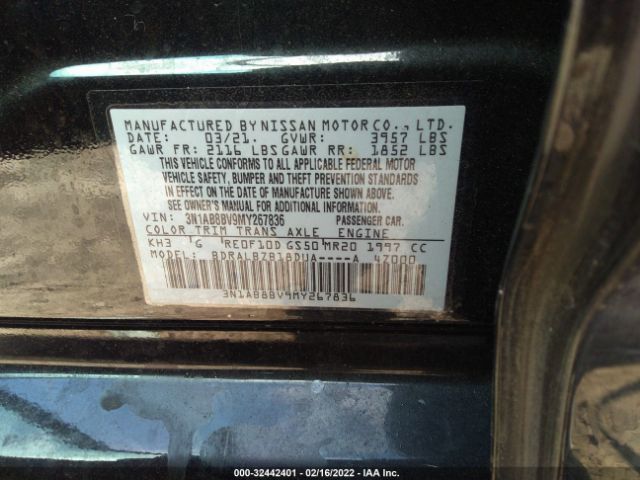 Photo 8 VIN: 3N1AB8BV9MY267836 - NISSAN SENTRA 