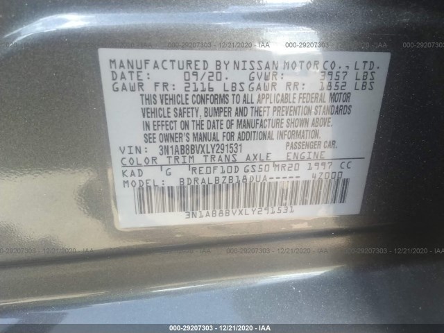 Photo 8 VIN: 3N1AB8BVXLY291531 - NISSAN SENTRA 