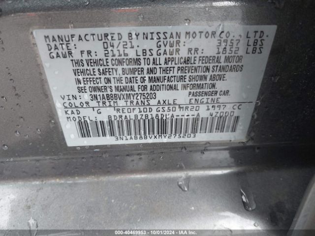 Photo 8 VIN: 3N1AB8BVXMY275203 - NISSAN SENTRA 