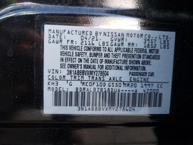 Photo 9 VIN: 3N1AB8BVXMY278604 - NISSAN SENTRA S 