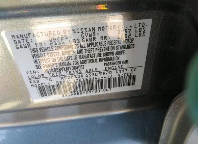 Photo 8 VIN: 3N1AB8BVXMY304067 - NISSAN SENTRA 