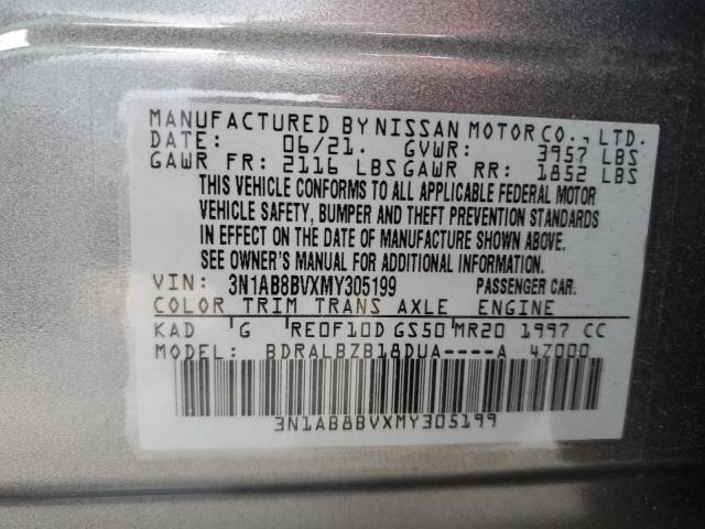 Photo 11 VIN: 3N1AB8BVXMY305199 - NISSAN SENTRA S 