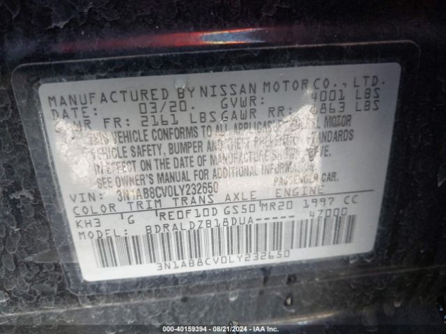 Photo 8 VIN: 3N1AB8CV0LY232650 - NISSAN SENTRA 