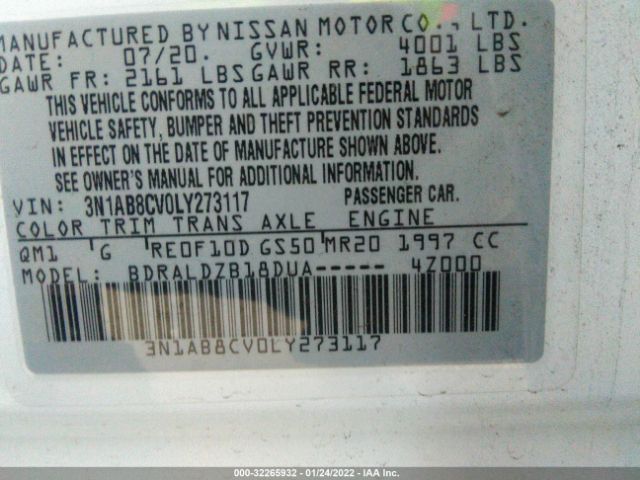 Photo 8 VIN: 3N1AB8CV0LY273117 - NISSAN SENTRA 