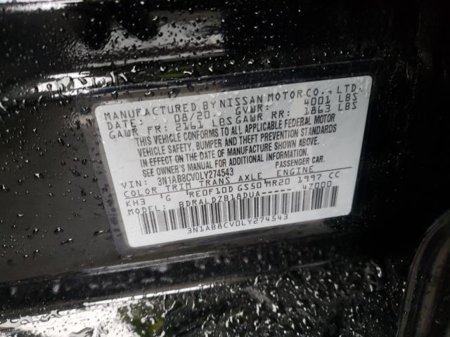 Photo 9 VIN: 3N1AB8CV0LY274543 - NISSAN SENTRA SV 