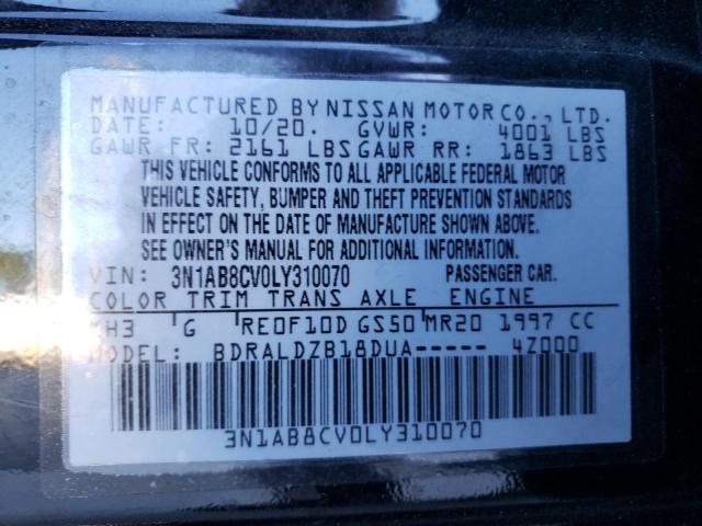 Photo 9 VIN: 3N1AB8CV0LY310070 - NISSAN SENTRA SV 