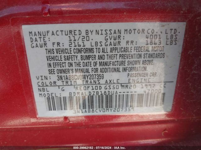 Photo 8 VIN: 3N1AB8CV0MY207359 - NISSAN SENTRA 