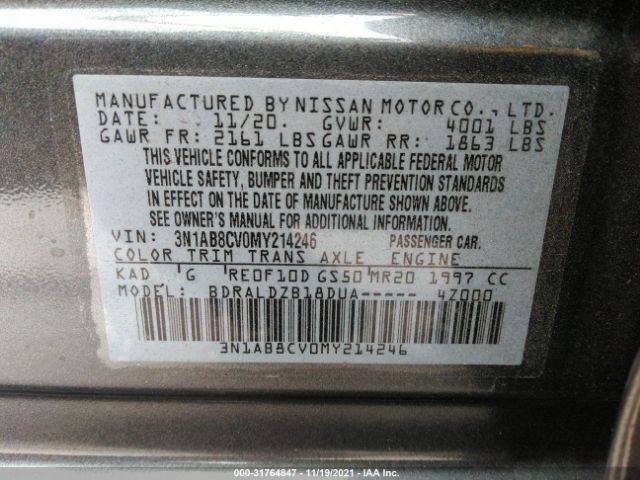 Photo 8 VIN: 3N1AB8CV0MY214246 - NISSAN SENTRA 