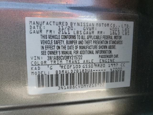 Photo 9 VIN: 3N1AB8CV0MY215722 - NISSAN SENTRA SV 