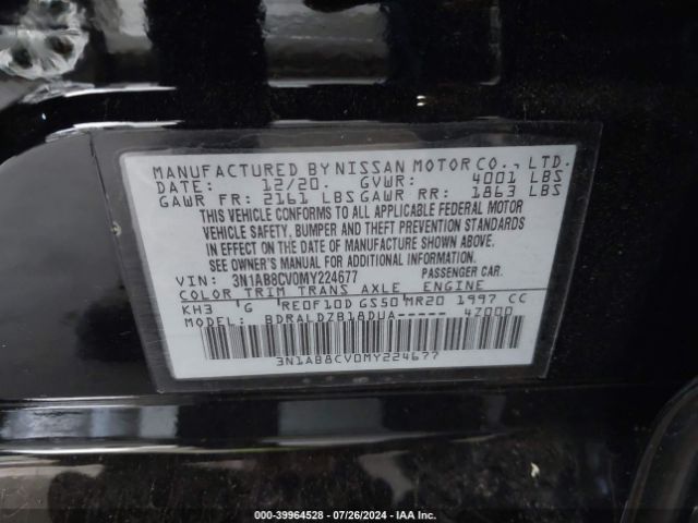 Photo 8 VIN: 3N1AB8CV0MY224677 - NISSAN SENTRA 