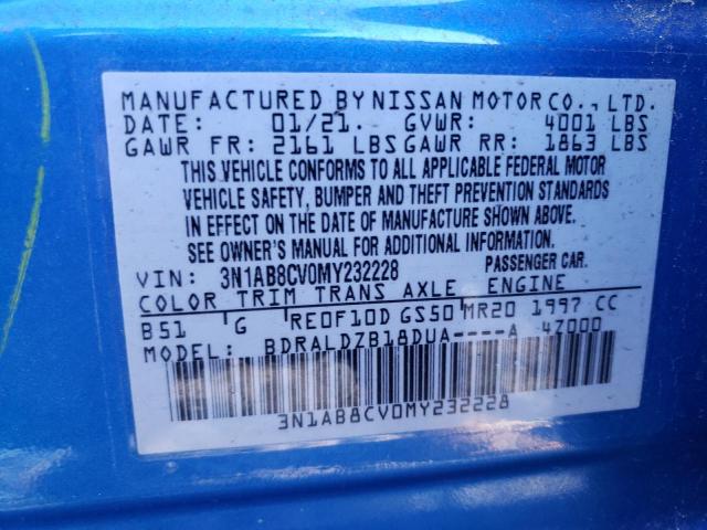 Photo 12 VIN: 3N1AB8CV0MY232228 - NISSAN SENTRA 