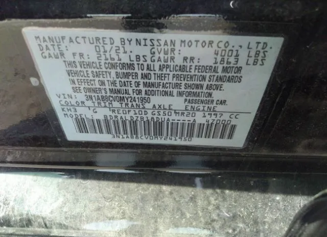 Photo 8 VIN: 3N1AB8CV0MY241950 - NISSAN SENTRA 