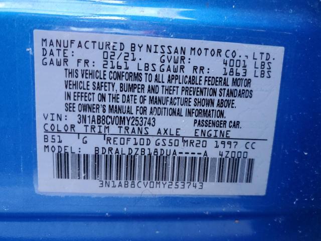 Photo 11 VIN: 3N1AB8CV0MY253743 - NISSAN SENTRA SV 