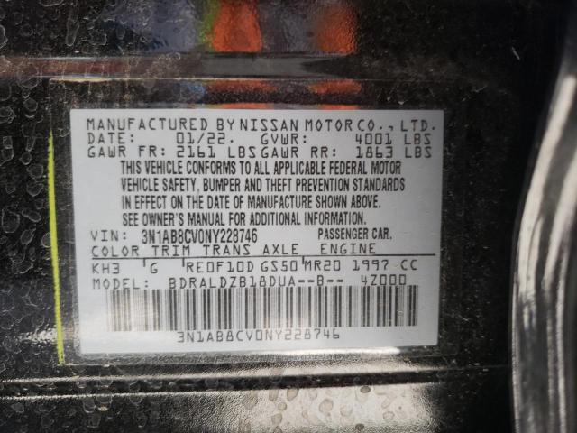 Photo 9 VIN: 3N1AB8CV0NY228746 - NISSAN SENTRA SV 