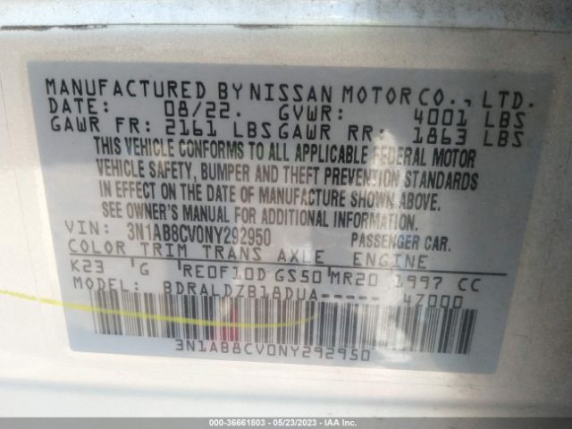 Photo 8 VIN: 3N1AB8CV0NY292950 - NISSAN SENTRA 