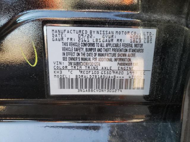 Photo 11 VIN: 3N1AB8CV0NY301274 - NISSAN SENTRA SV 