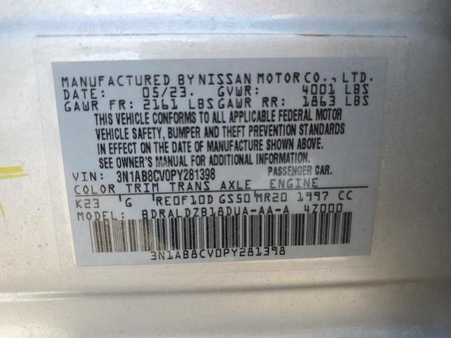 Photo 12 VIN: 3N1AB8CV0PY281398 - NISSAN SENTRA SV 