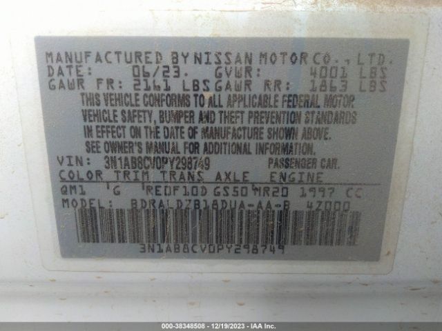 Photo 8 VIN: 3N1AB8CV0PY298749 - NISSAN SENTRA 