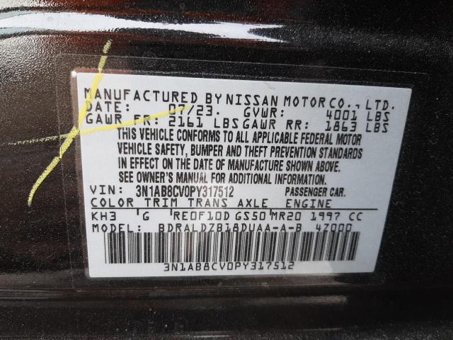 Photo 11 VIN: 3N1AB8CV0PY317512 - NISSAN SENTRA 