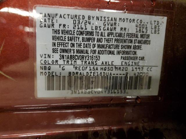 Photo 12 VIN: 3N1AB8CV0RY316153 - NISSAN SENTRA SV 