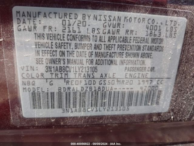 Photo 8 VIN: 3N1AB8CV1LY213105 - NISSAN SENTRA 