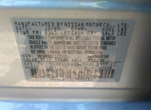 Photo 8 VIN: 3N1AB8CV1LY237632 - NISSAN SENTRA 