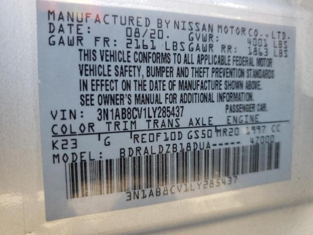 Photo 11 VIN: 3N1AB8CV1LY285437 - NISSAN SENTRA SV 