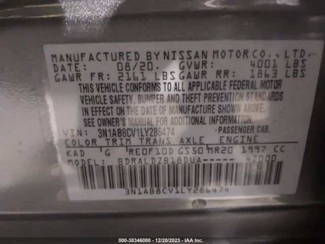 Photo 8 VIN: 3N1AB8CV1LY286474 - NISSAN SENTRA 