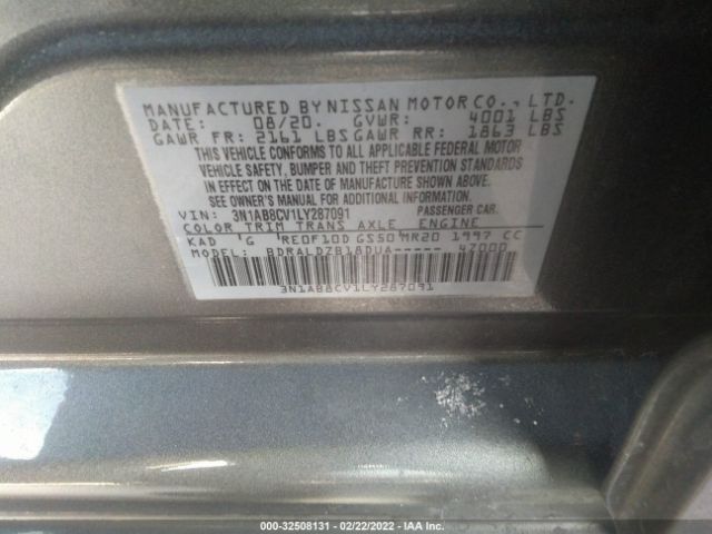 Photo 8 VIN: 3N1AB8CV1LY287091 - NISSAN SENTRA 