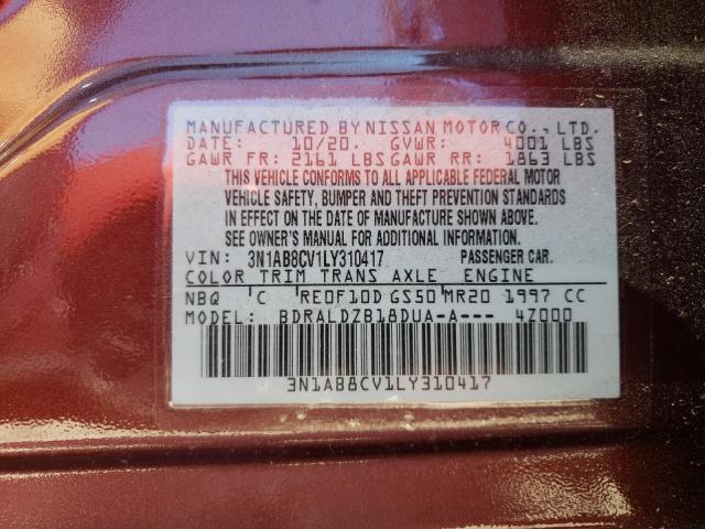 Photo 9 VIN: 3N1AB8CV1LY310417 - NISSAN SENTRA SV 