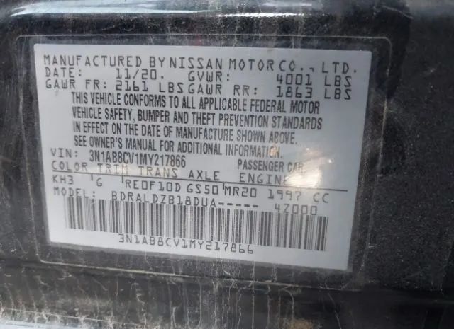 Photo 8 VIN: 3N1AB8CV1MY217866 - NISSAN SENTRA 