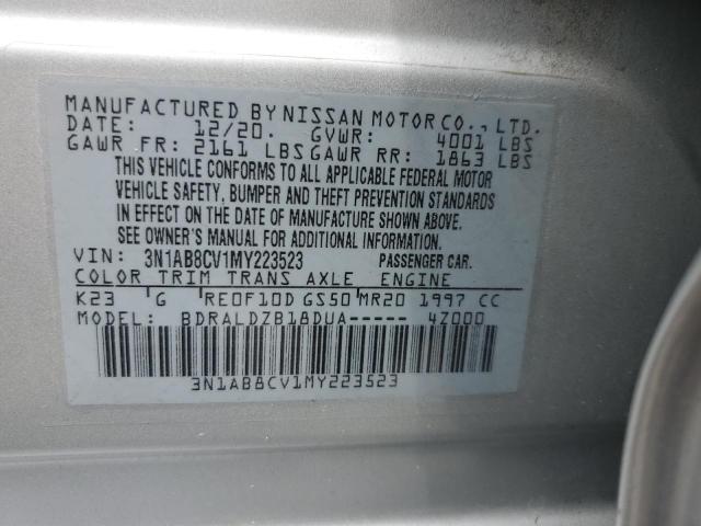 Photo 11 VIN: 3N1AB8CV1MY223523 - NISSAN SENTRA SV 