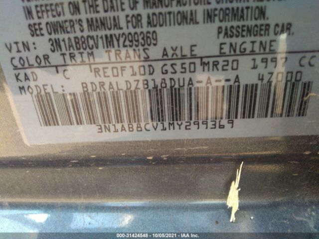 Photo 8 VIN: 3N1AB8CV1MY299369 - NISSAN SENTRA 