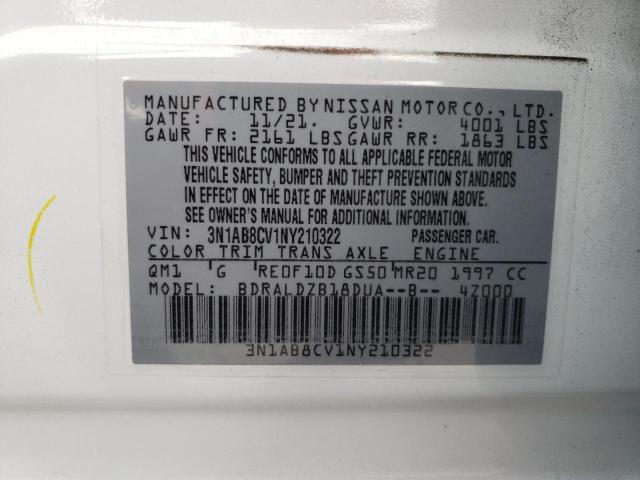 Photo 11 VIN: 3N1AB8CV1NY210322 - NISSAN SENTRA SV 