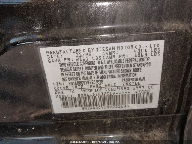 Photo 8 VIN: 3N1AB8CV1NY231638 - NISSAN SENTRA 