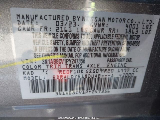 Photo 8 VIN: 3N1AB8CV1PY247356 - NISSAN SENTRA 