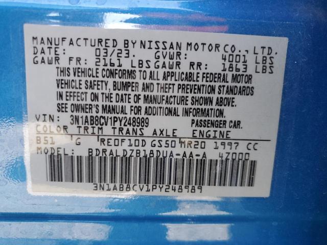 Photo 11 VIN: 3N1AB8CV1PY248989 - NISSAN SENTRA SV 